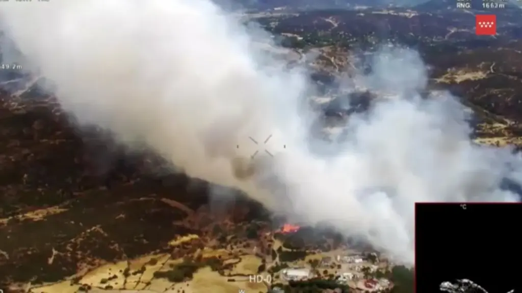 Declarado un nuevo incendio en la Sierra Oeste de Madrid, en Santa María de la Alameda