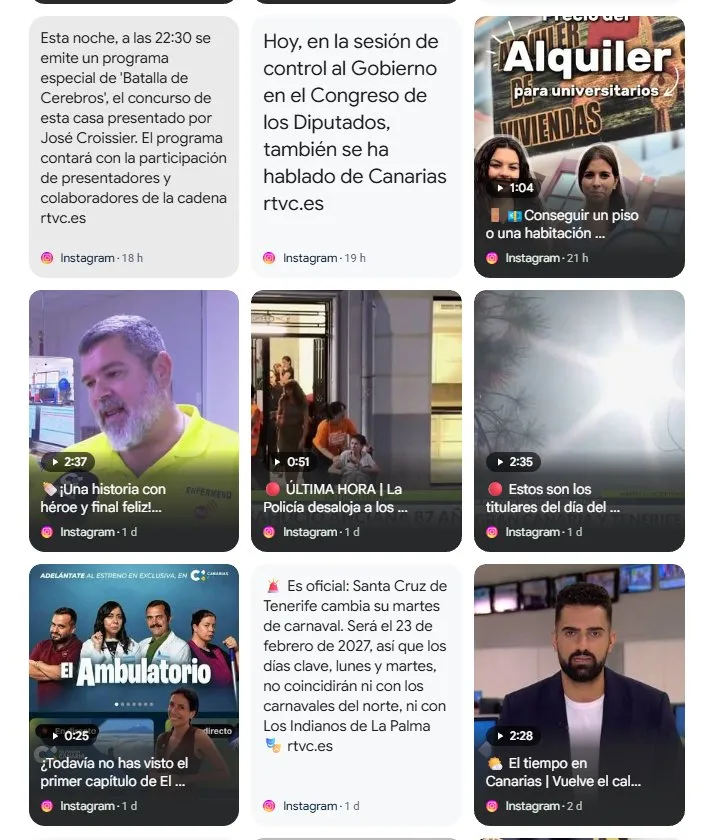 Perfil de Google Discover RTVC a 24 de septiembre