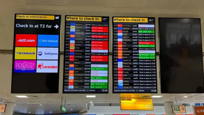 Decenas de vuelos cancelados en Reino Unido tras un fallo en el control aéreo