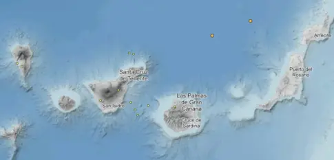Canarias registra siete terremotos en las últimas horas, el mayor de magnitud 2,5