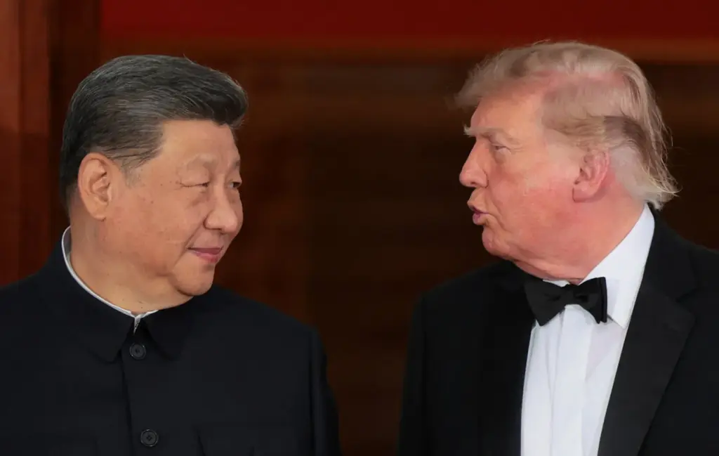 Encuentro en la Casa Blanca entre el presidente de Estados Unidos, Donald Trump (d), el presidente chino, Xi Jinping (i). Imagen Reuters