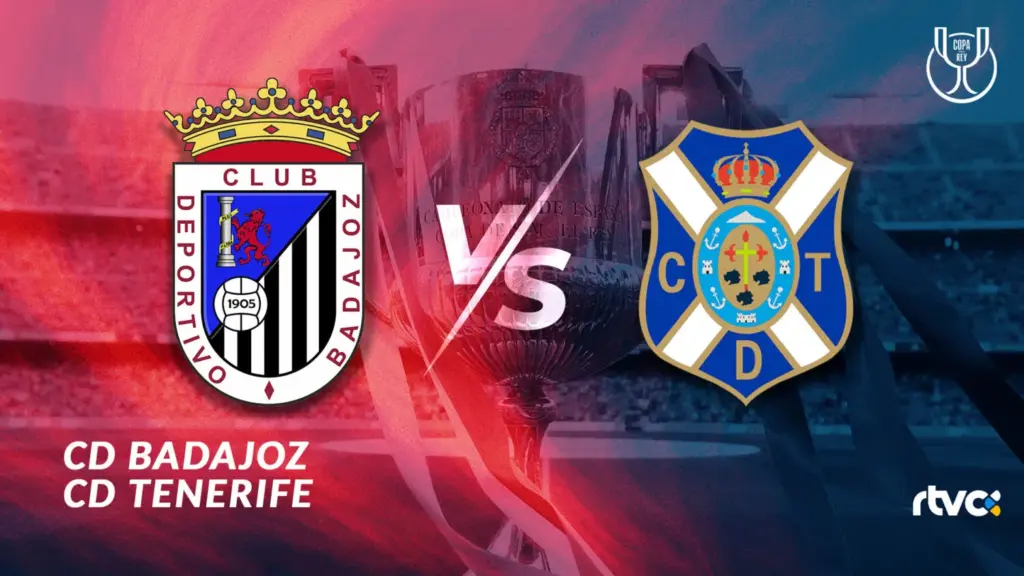 Badajoz vs CD Tenerife en la primera eliminatoria de la Copa del Rey 26-27 en RTVC