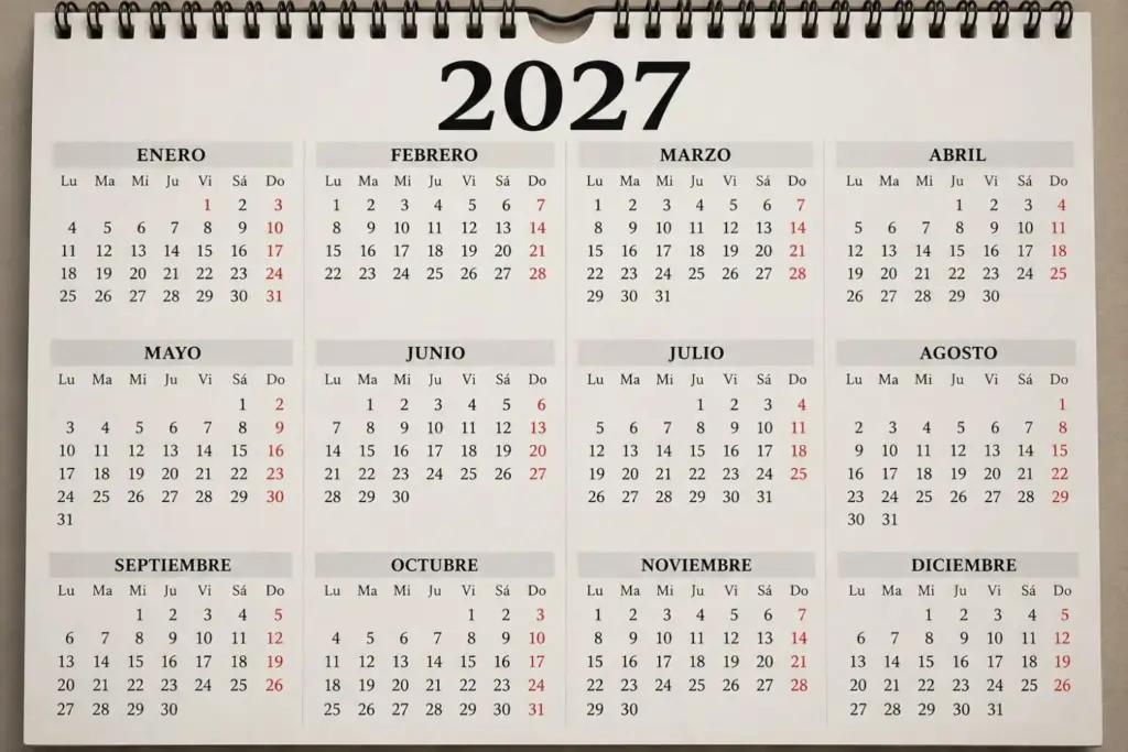 Calendario 2027