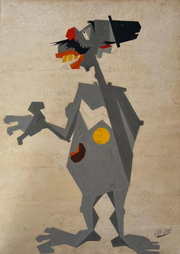 Una de las obras de la exposición 'Cho Juaá: humor colectivo'