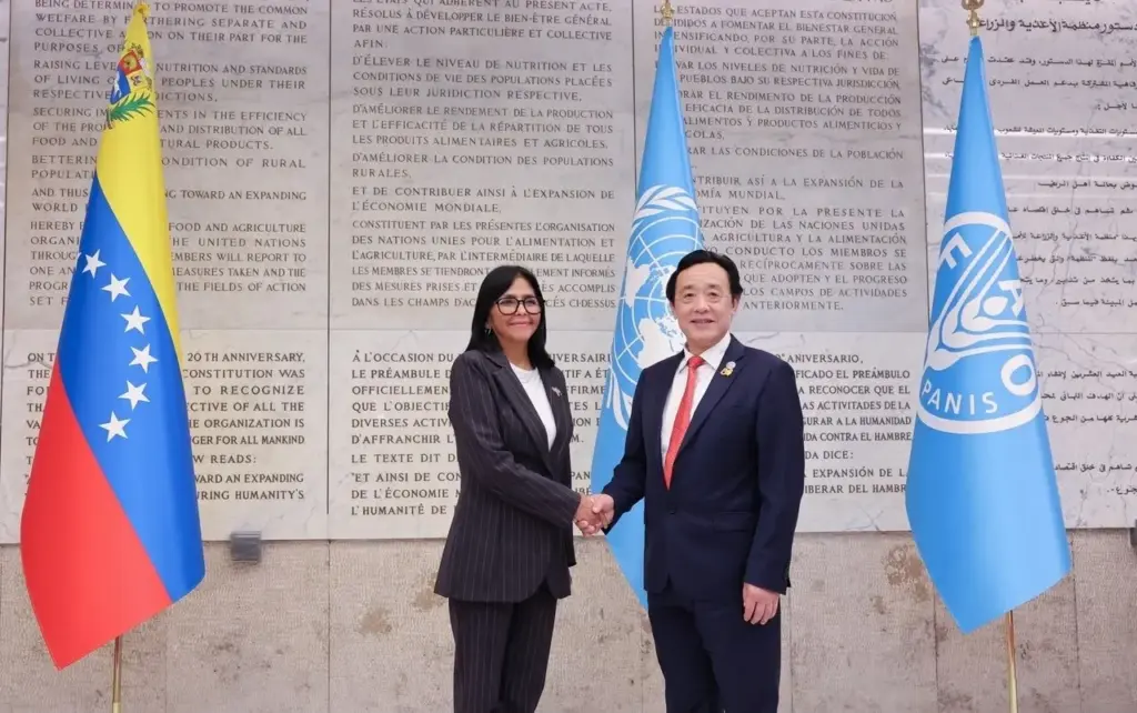 Delcy Rodríguez en la FAO