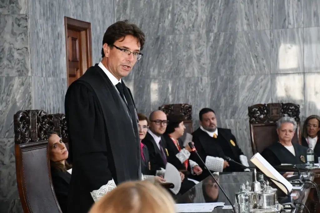 Juan Avello, en la toma de posesión como presidente del TSJC