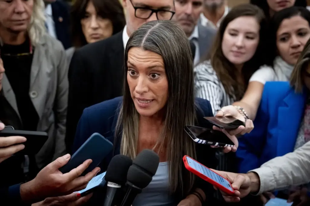 La diputada de Junts, Miriam Nogueras, este miércoles, en el Congreso de los Diputados
