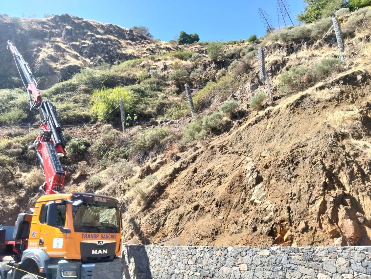 Cierran el acceso a la Cruz de Tejeda por la carretera de la Cumbre de Gran Canaria