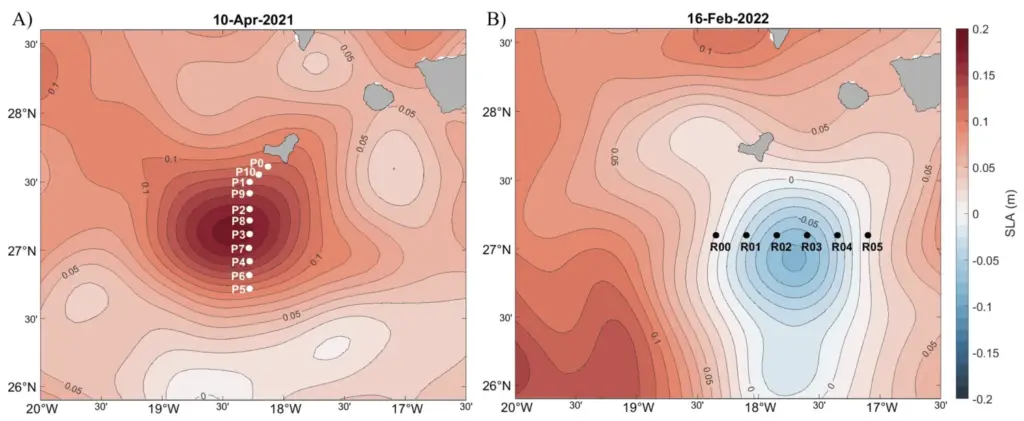 La ULPGC desentraña cómo los remolinos distribuyen los microplásticos en la columna de agua oceánica