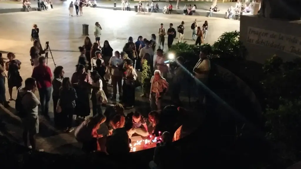 Manifestación nocturna y vigilia en Las Palmas de Gran Canaria por la muerte de Maricarmen