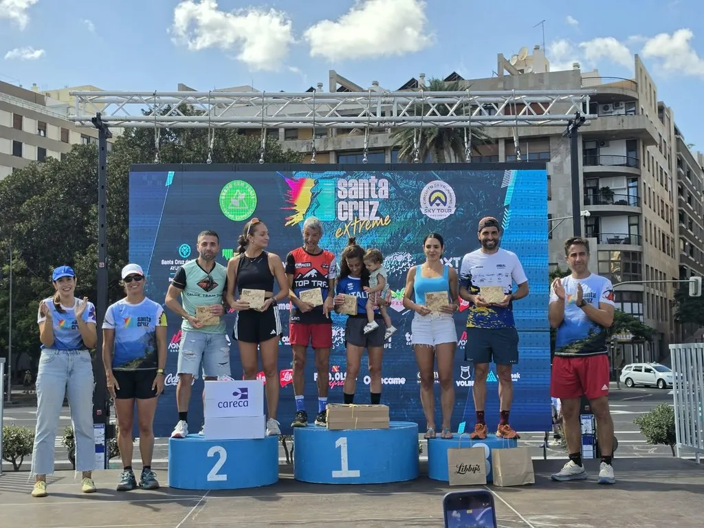 Podio de la prueba de los 18 Km. Imagen cedida por la organización