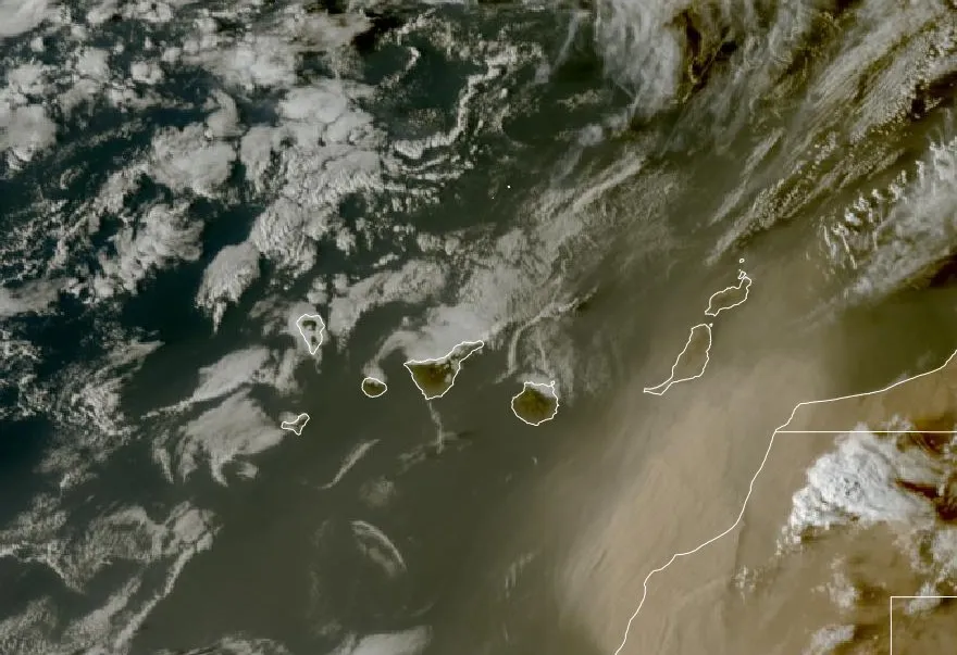 Calima en dirección a Canarias este 5 octubre de 2026
